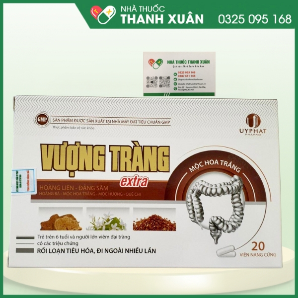 Vượng tràng Extra - Hỗ trợ giảm các triệu chứng rối loạn tiêu hoá